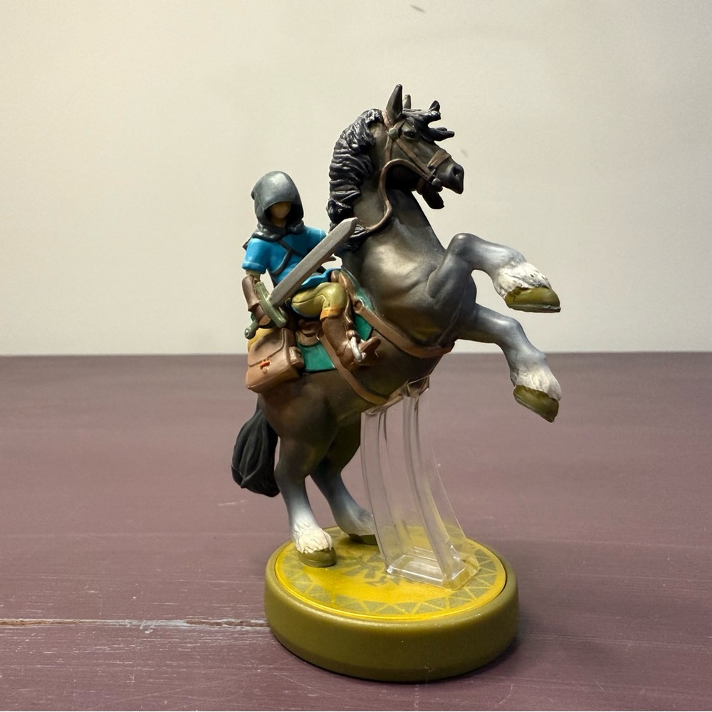 Epic Rider and Horse Figurine - Blue and Gray
